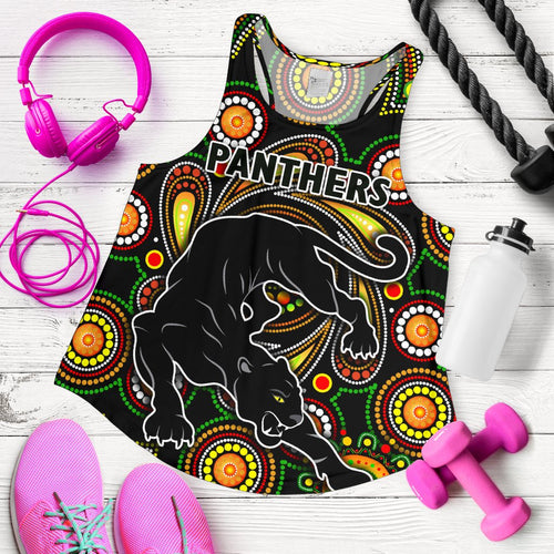 Penrith Women Racerback Tank Panthers Indigenous Vibes - Vibe Hoodie
