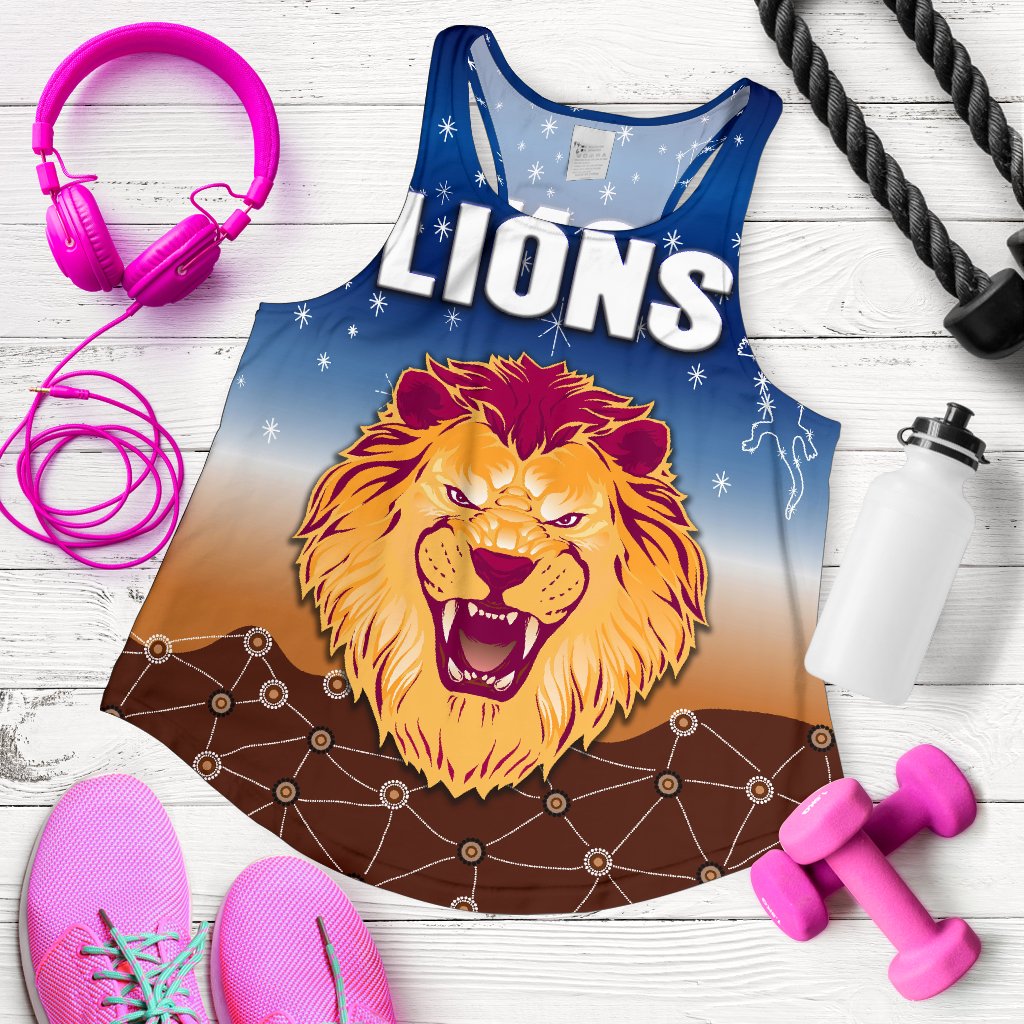 Brisbane Lions Women Racerback Tank Simple Indigenous - Vibe Hoodie