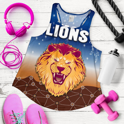 Brisbane Lions Women Racerback Tank Simple Indigenous - Vibe Hoodie