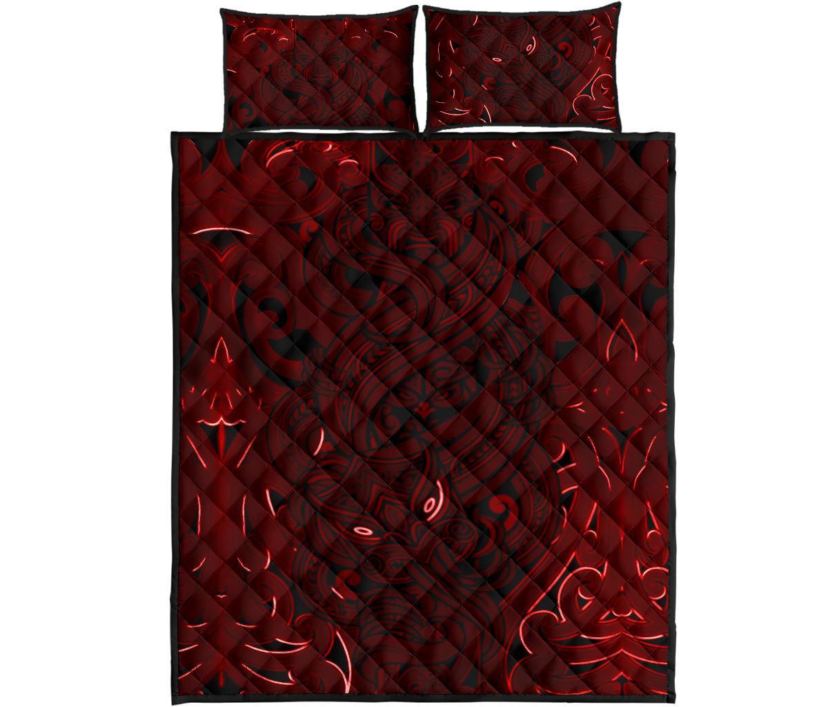 new-zealand-quilt-bed-set-maori-gods-quilt-and-pillow-cover-tumatauenga-god-of-war-red