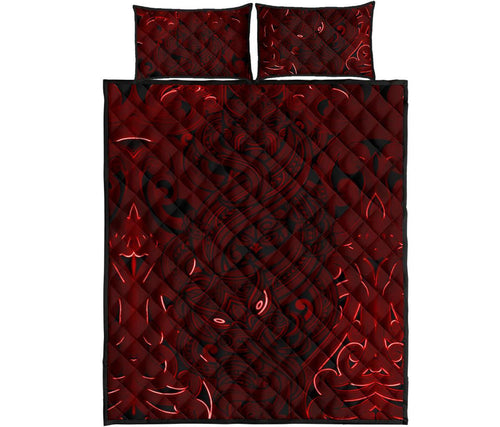 new-zealand-quilt-bed-set-maori-gods-quilt-and-pillow-cover-tumatauenga-god-of-war-red