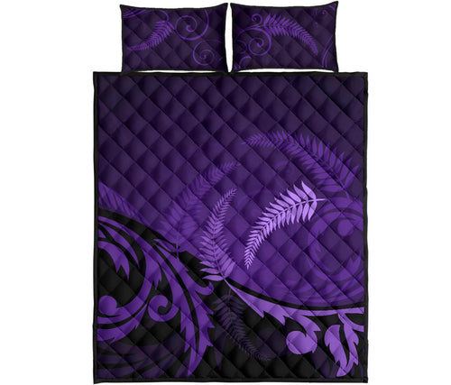 quilt-bed-set-nz-silver-fern-purple