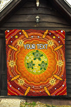 custom-text-aboriginal-premium-quilt-turtle-circle-dot-painting-art