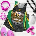 Aboriginal Racerback Tank, AustralianCoat of Arms - Aussie Spirit (Green) - Vibe Hoodie