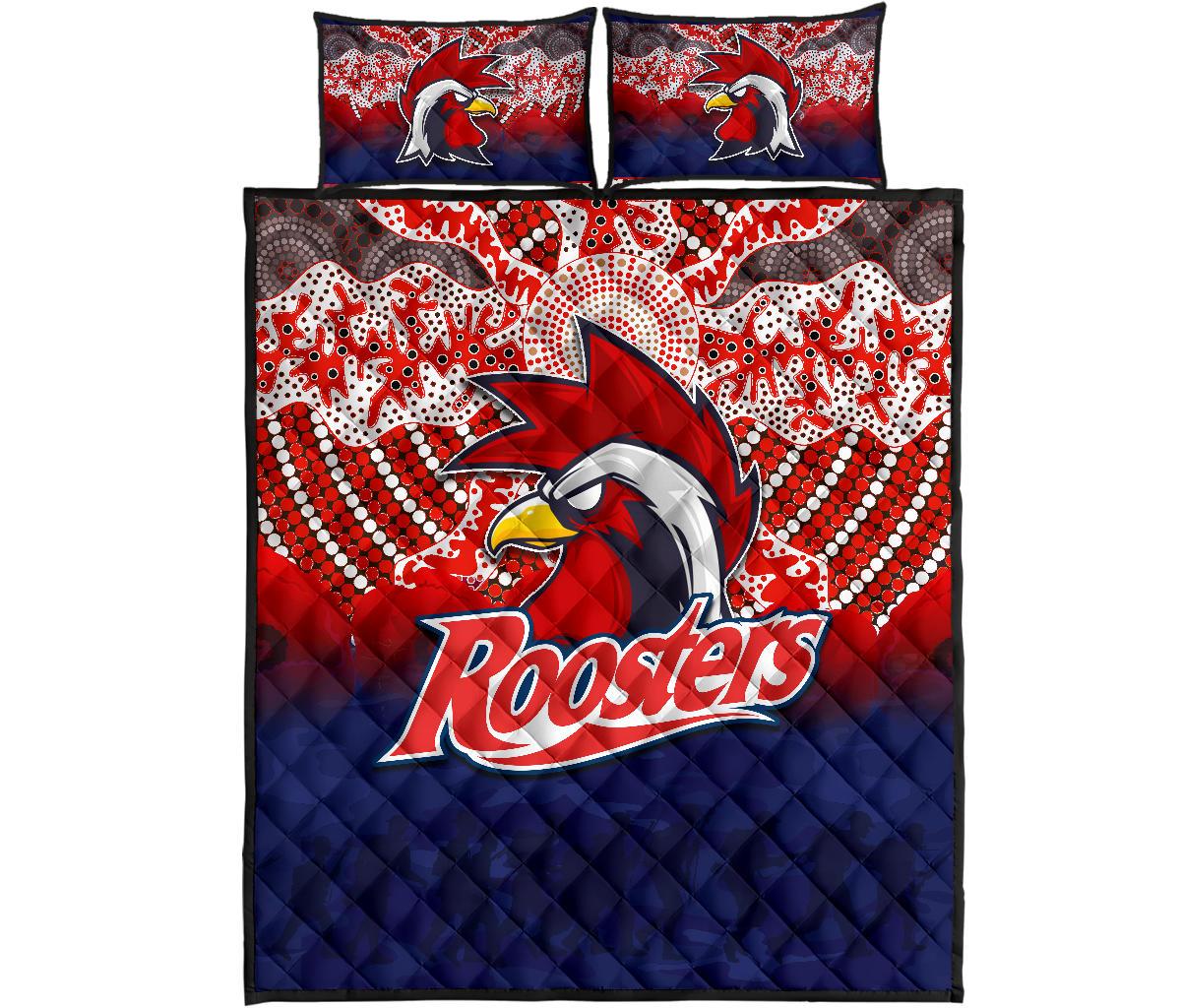 roosters-quilt-bed-set-anzac-day-aboriginal