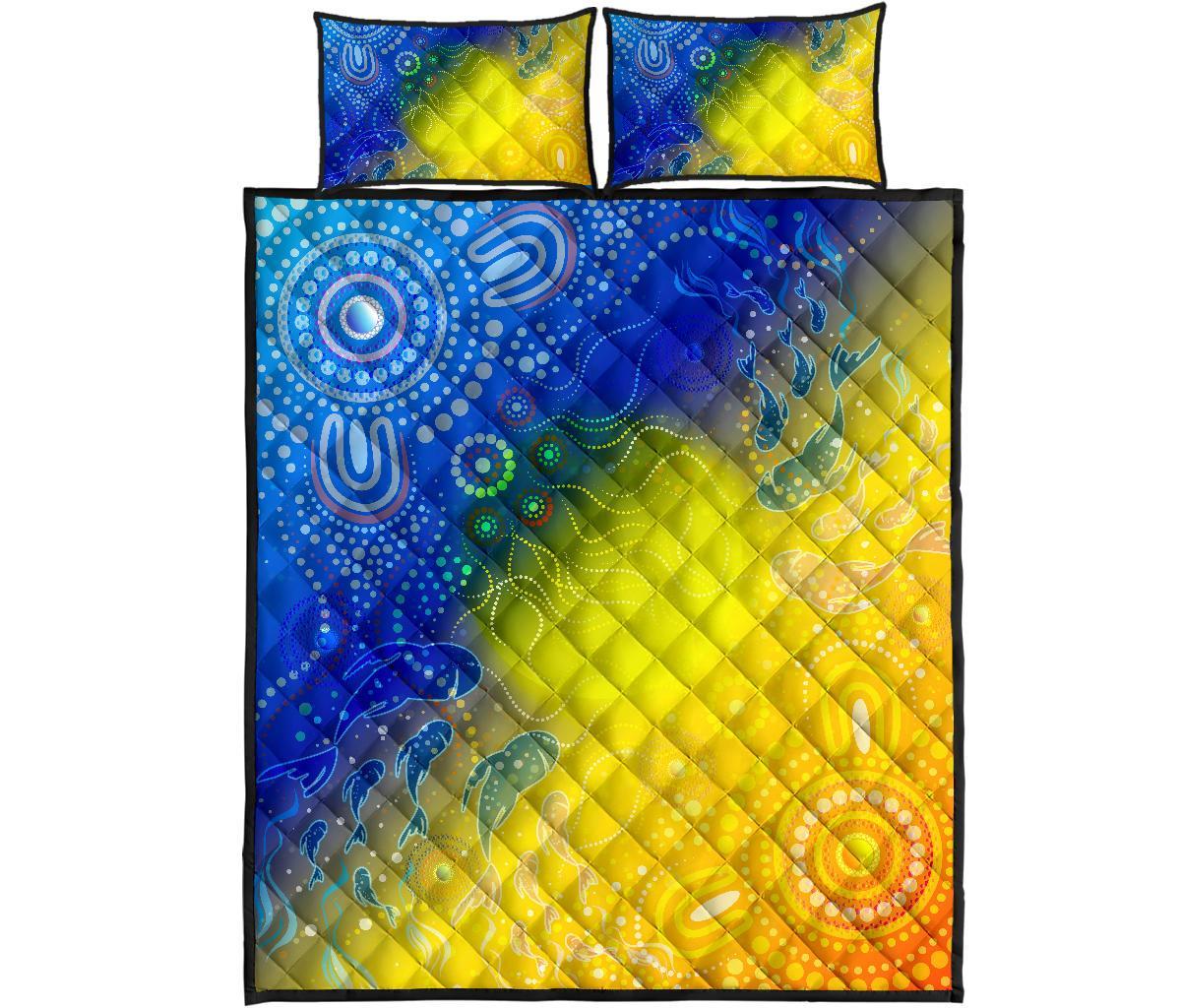 aboriginal-quilt-bed-set-indigenous-fishing