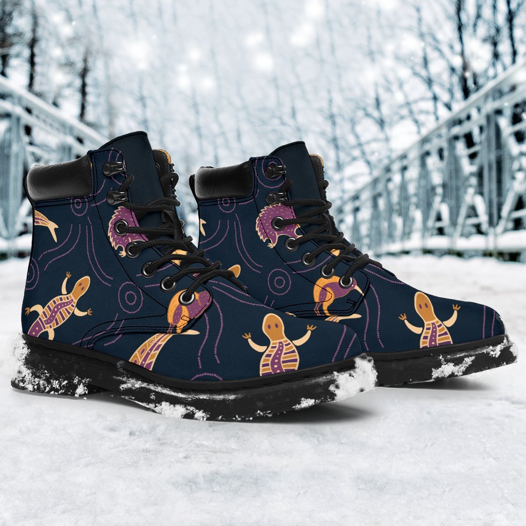 all-season-boots-indigenous-animals-patterns