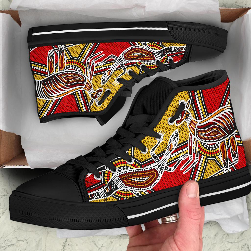 aboriginal-high-top-shoes-kangaroo-dot-painting-patterns