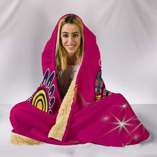 sydney-hooded-blanket-sixers-indigenous-magenta