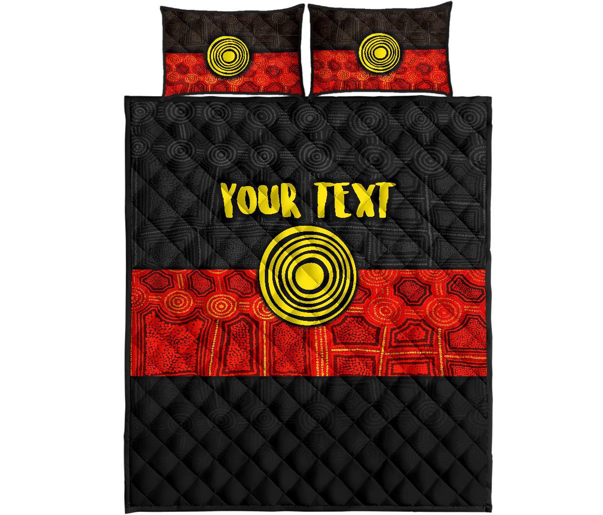 personalised-aboriginal-quilt-bed-set-aussie-indigenous-flag