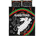 rabbitohs-quilt-bed-set-indigenous-mystery-vibes