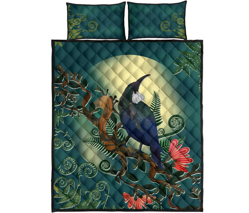 tui-bird-new-zealand-quilt-bed-set