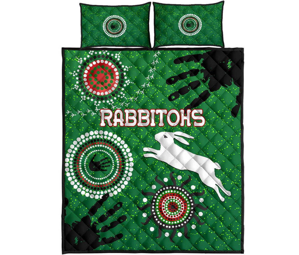 south-sydney-rabbitohs-indigenous-quilt-bed-set-country-style