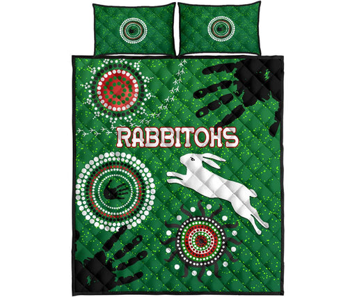 south-sydney-rabbitohs-indigenous-quilt-bed-set-country-style