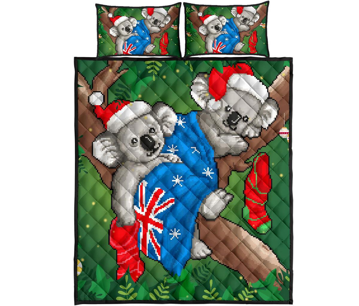 christmas-quilt-bed-set-australia-flag-with-koala-ugly-christmas