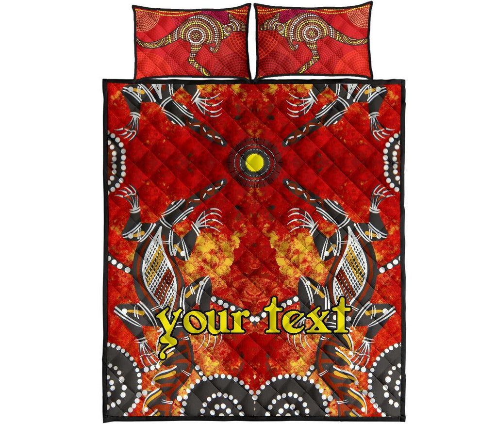 custom-quilt-bed-sets-aboriginal-crocodile-and-kangaroo