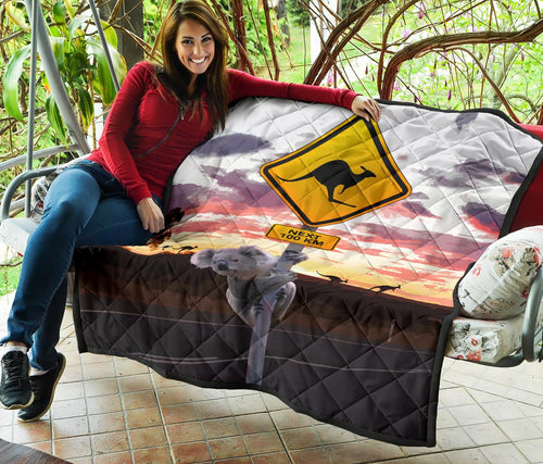 premium-quilts-koala-coverlets-kangaroo-sign-sunset-landscape-art