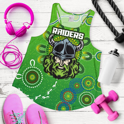 Naidoc Raiders Women Racerback Tank Canberra Indigenous Style - Vibe Hoodie