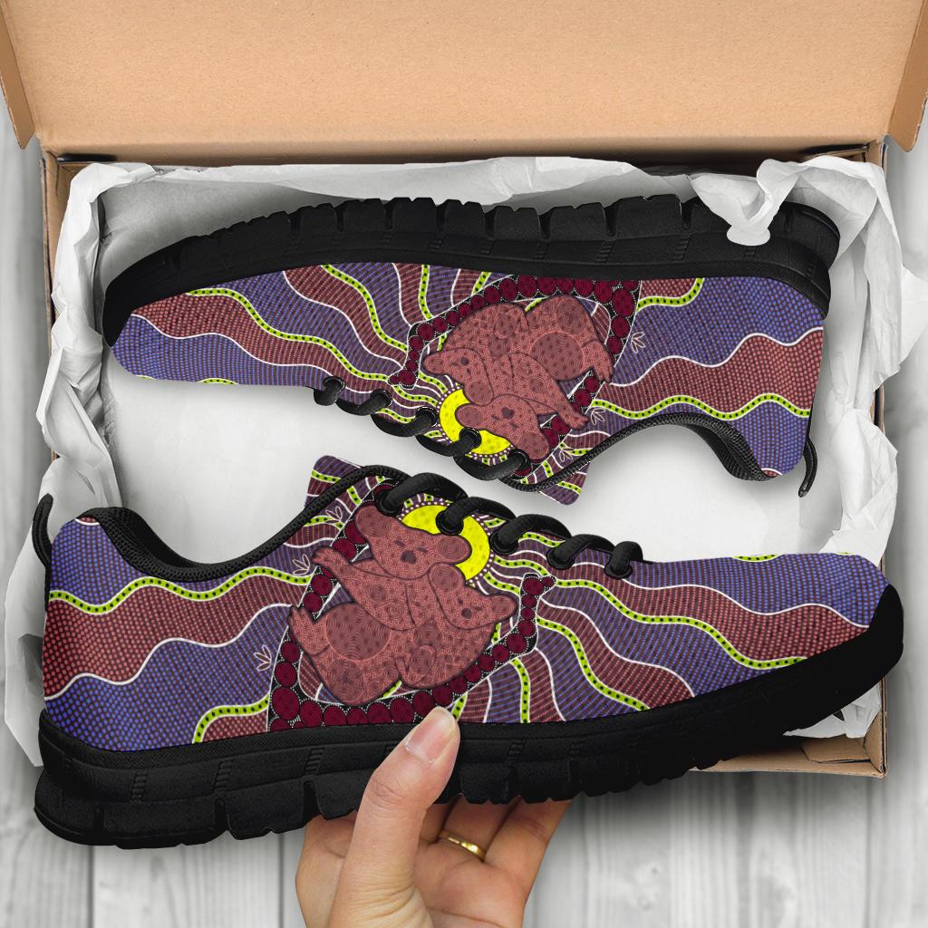 aboriginal-sneakers-koala-family-patterns-sun-dot-painting