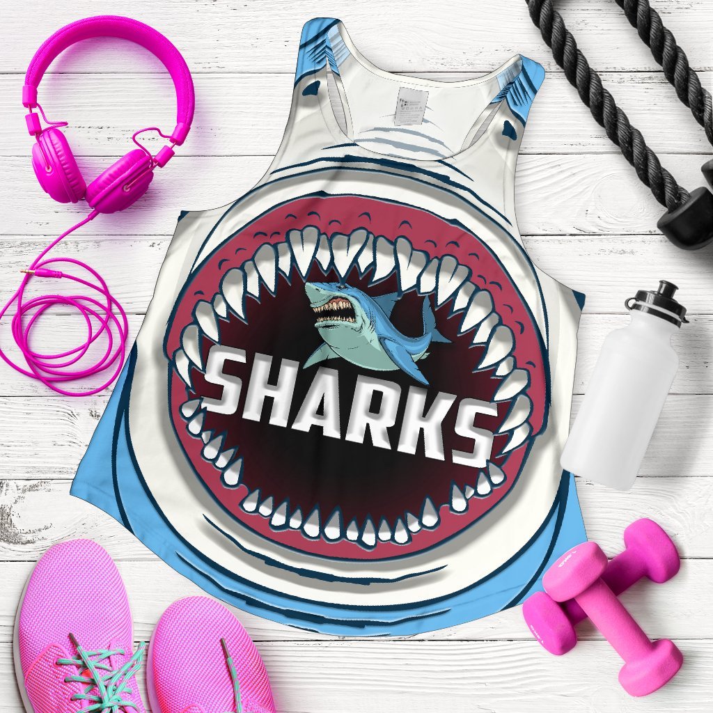 Sharks Rugby Women Racerback Tank Cronulla Sutherland - Vibe Hoodie