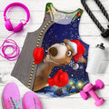 Christmas  Women's Racerback Tank - Funny Kangaroo Christmas- - Vibe Hoodie