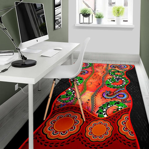 aboriginal-area-rug-aussie-indigenous-patterns-orange
