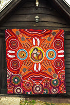 quilts-aboriginal-family-with-dot-painting-art