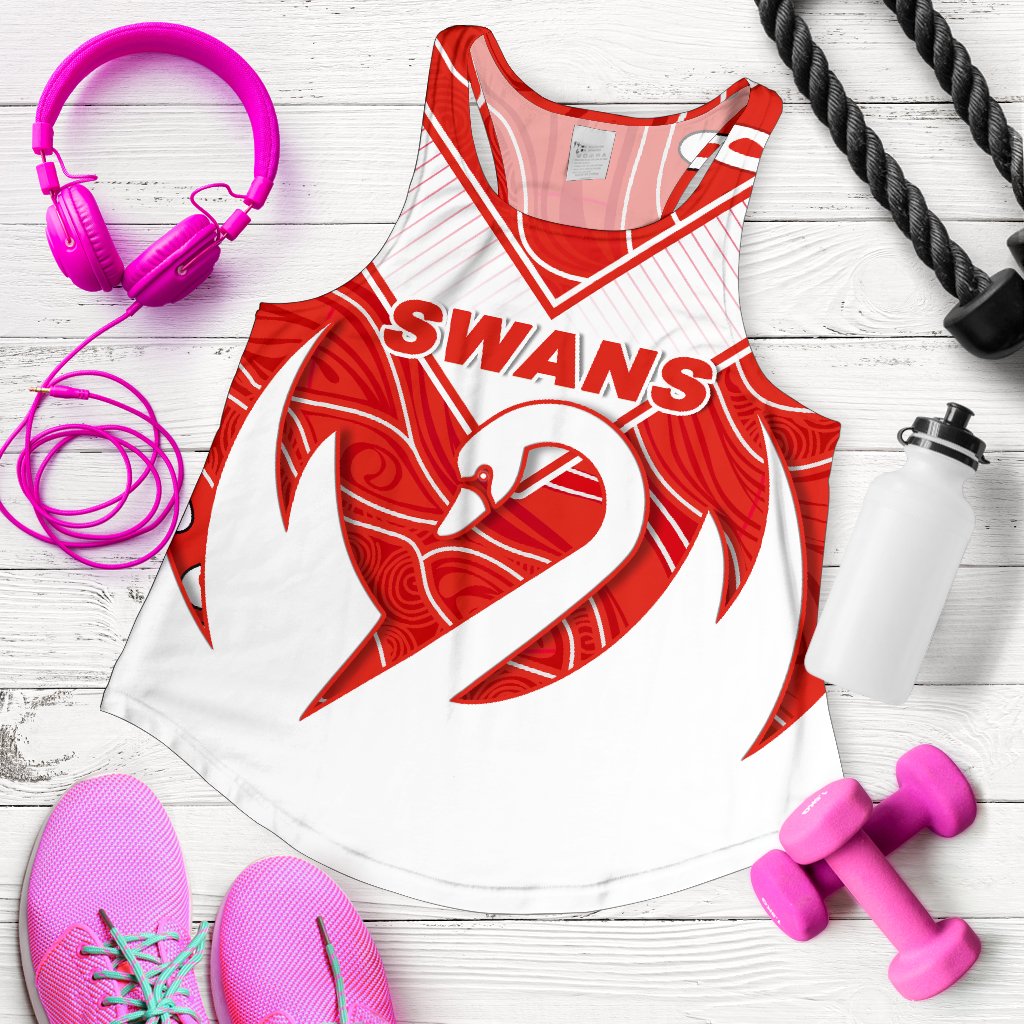 Swans Special Women Racerback Tank Indigenous Sydney - Vibe Hoodie