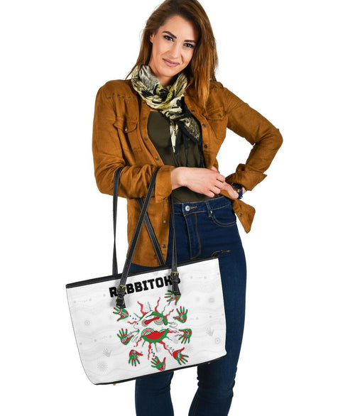 rabbitohs-indigenous-large-leather-bag-animals-aboriginal