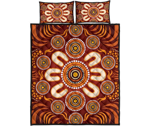 aboriginal-quilt-bed-set-circle-flowers-patterns-ver02