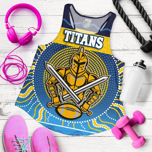Naidoc Titans Women Racerback Tank Gold Coast Indigenous - Vibe Hoodie