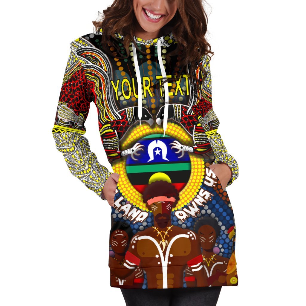 custom-text-the-land-owns-us-womens-hoodie-dress