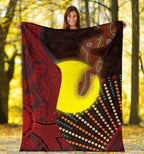 aboriginal-premium-blanket-indigenous-snake-sun-dot-painting