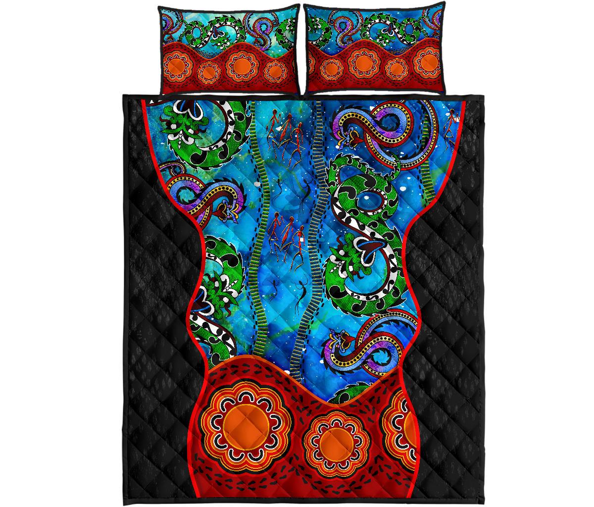 aboriginal-quilt-bed-set-aussie-indigenous-patterns-blue