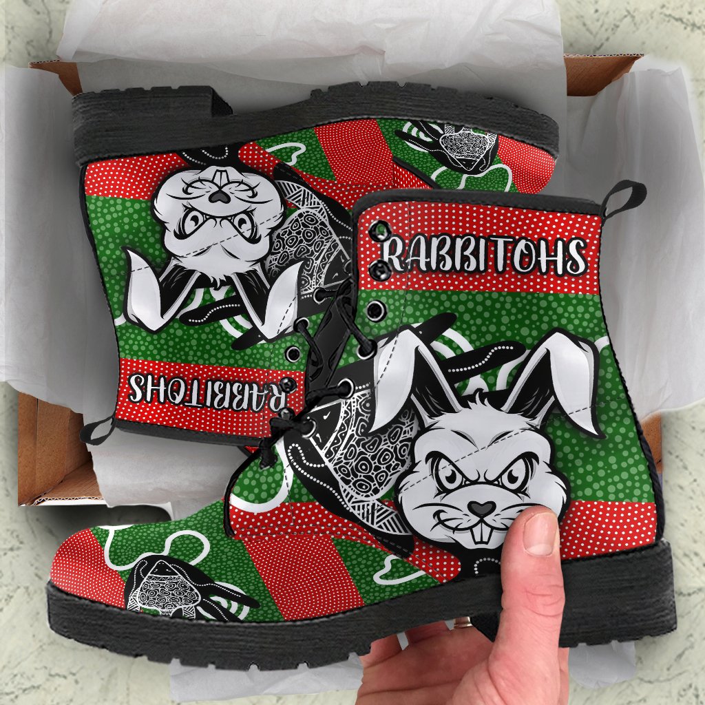 rabbitohs-indigenous-leather-boots-rabbit-head