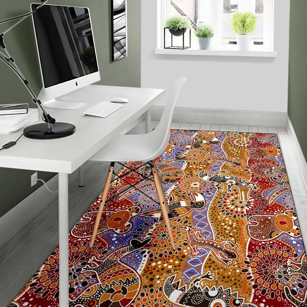 area-rug-aboriginal-patterns-rug-australian-animals