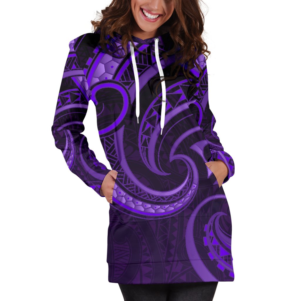 new-zealand-maori-mangopare-women-hoodie-dress-polynesian-purple