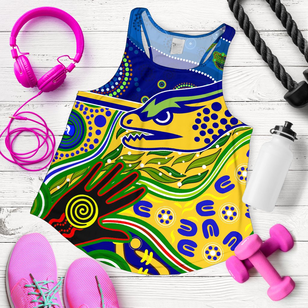 Eels Naidoc Special Women Racerback Tank - Vibe Hoodie