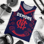 combo-men-tank-top-and-men-short-melbourne-demons-indigenous-football