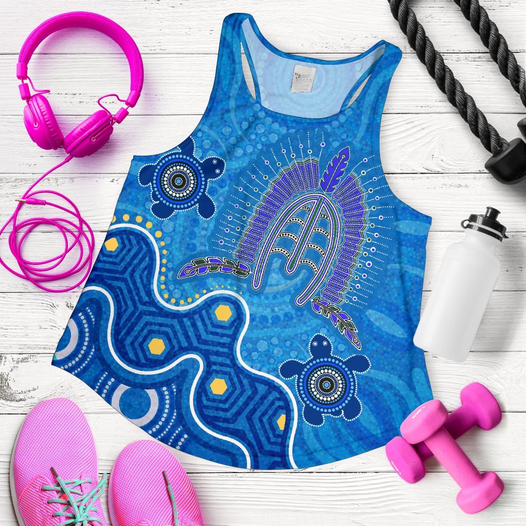 Torres Strait Women's Racerback Tank - Dhari And Turtle - Vibe Hoodie