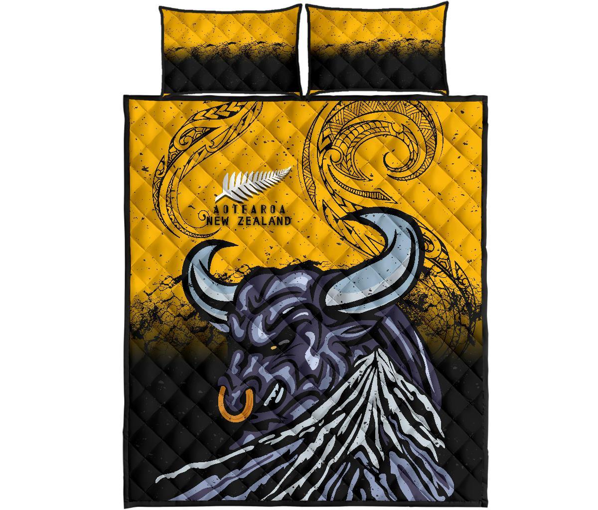 new-zealand-maori-quilt-bed-set-taranaki-bull