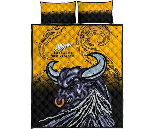 new-zealand-maori-quilt-bed-set-taranaki-bull
