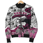 custom-personalised-sea-eagles-womens-bomber-jacket-aboriginal-style