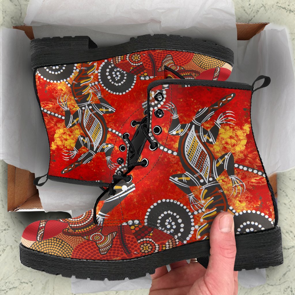 kagaroo-crocodile-leather-boots-australia-aboriginal-dot