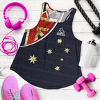 Racerback Tank - Aus Flag Top Tank Vintage Kangaroo Symbol - Women - Vibe Hoodie
