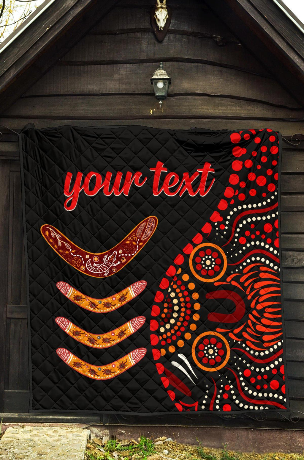 aboriginal-personalised-premium-quilt-aboriginal-boomerangs-with-dot-painting-pattern