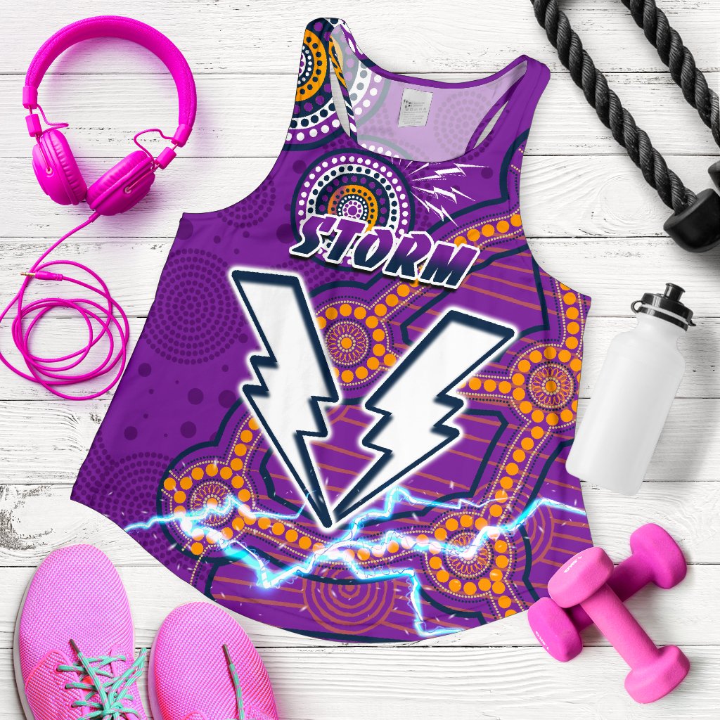 Storm Women Racerback Tank Melbourne Indigenous Thunder - Vibe Hoodie