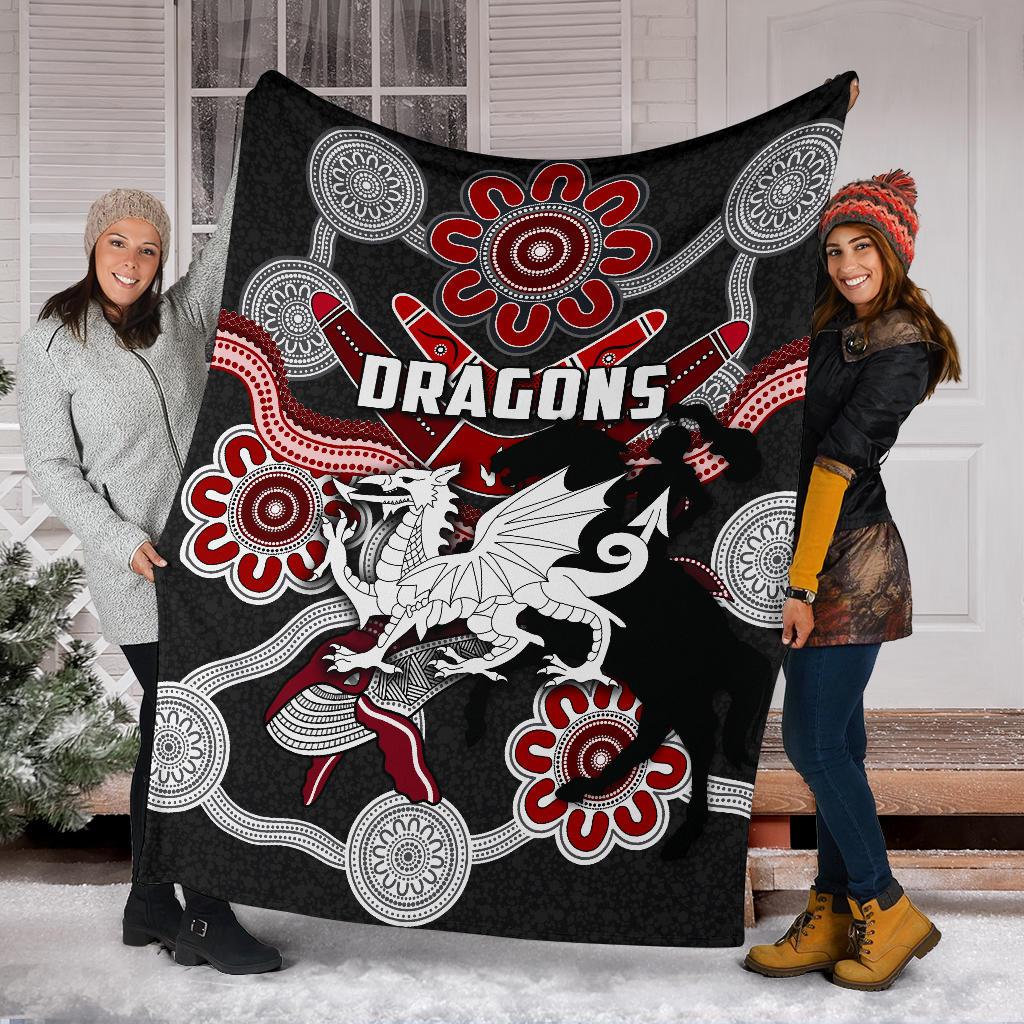 dragons-premium-blanket-st-george-indigenous-black