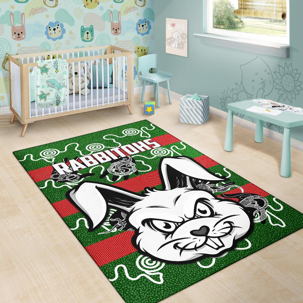 rabbitohs-indigenous-area-rug-rabbit-head