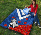bulldogs-premium-quilt-poppy-flowers